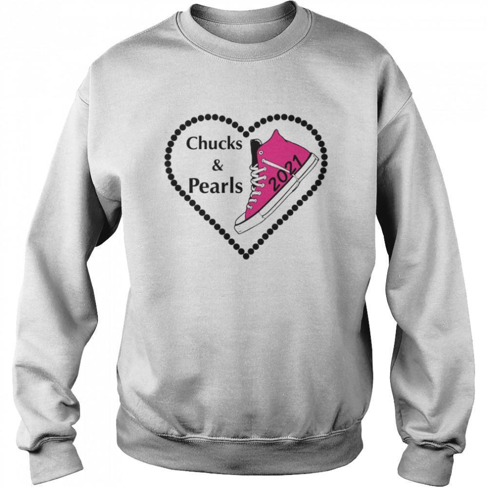 Chucks And Pearls TeacherValentines Day 2021 Sweatshirt